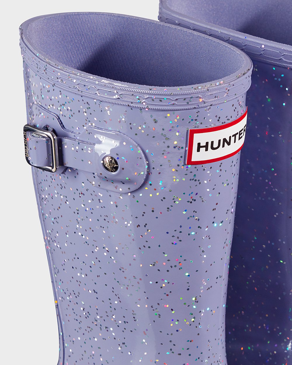 Kids Hunter Original Big Giant Glitter - Rain Boots Purple - 1876-DJFQP